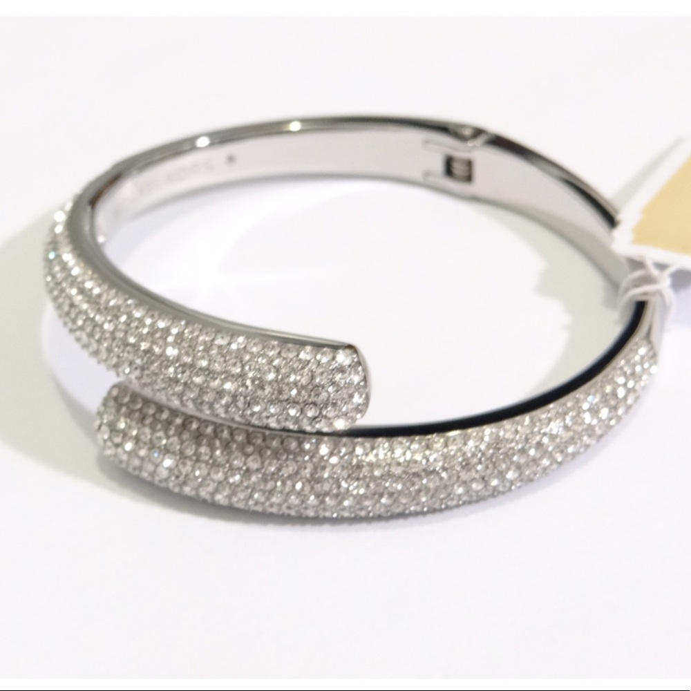 NWT Michael Kors Bypass Crystal Bangle Bracelet